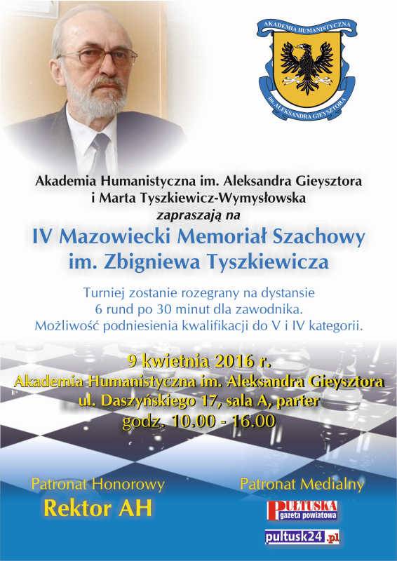 IV Mazowiecki Memoriał Szachowy im. Zbigniewa Tyszkiewicza