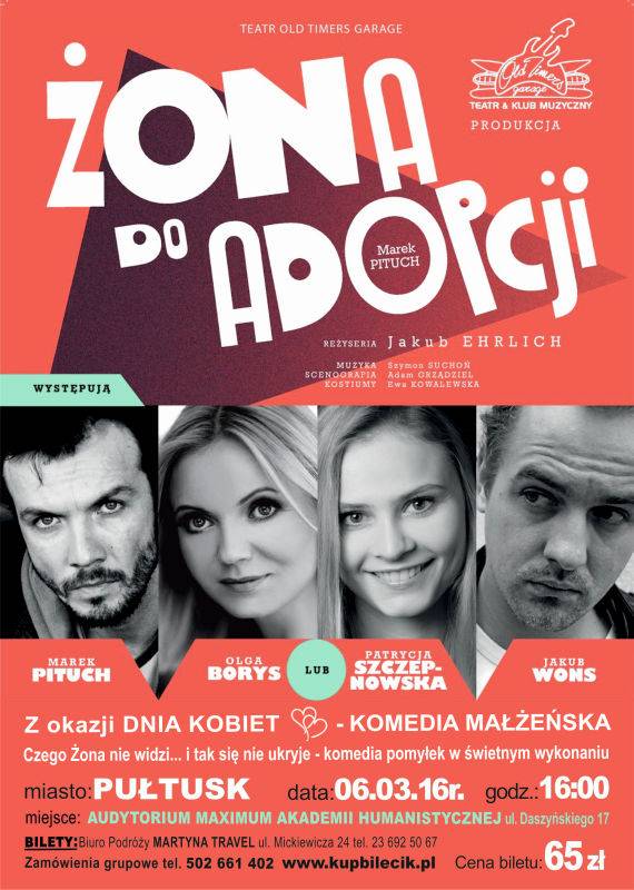Zaproszenie na spektakl „Żona do adopcji”