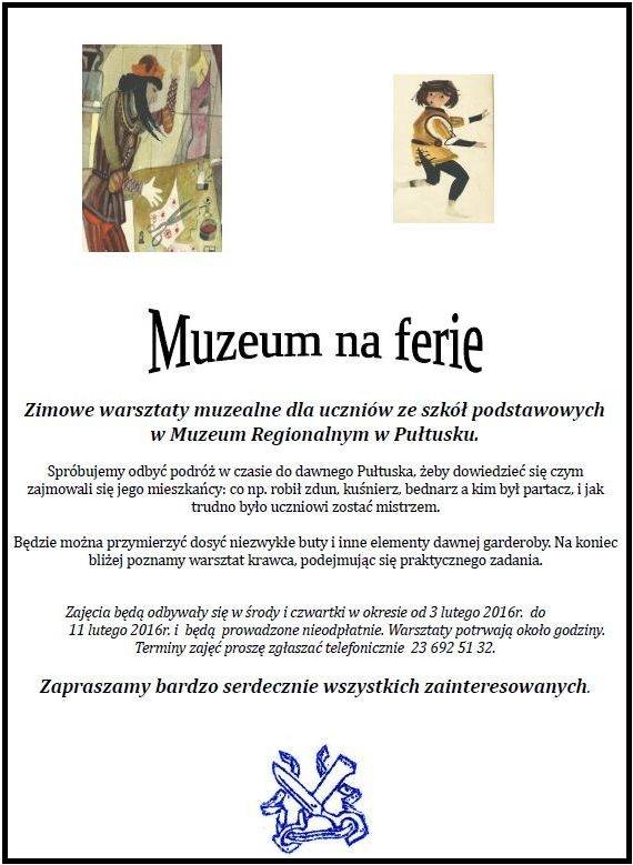 Muzeum zaprasza na warsztaty