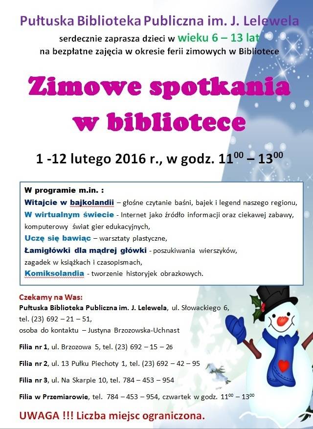 Ferie z biblioteką