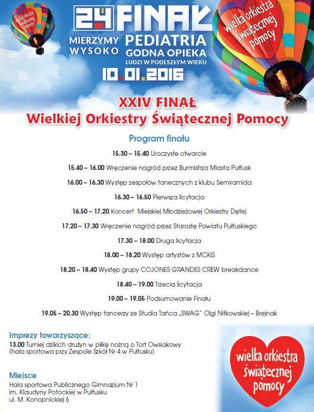 WOŚP już w najbliższą niedzielę