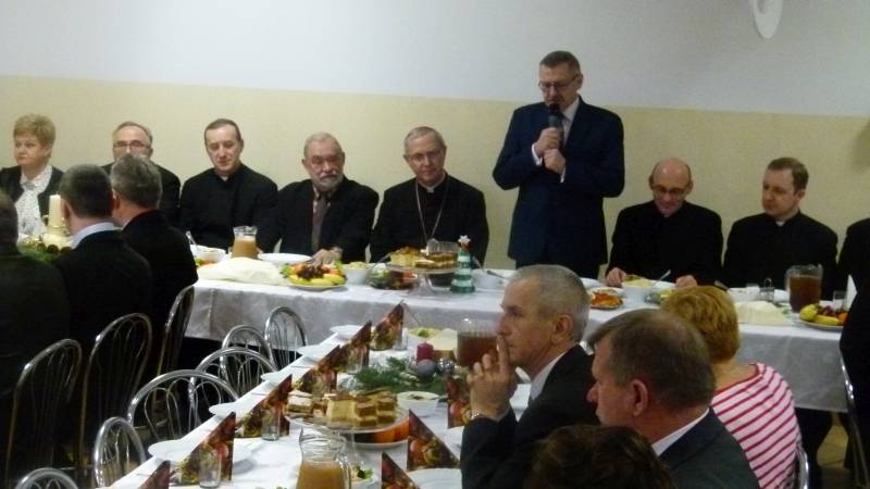 Wigilijne spotkanie z biskupem Piotrem Liberą