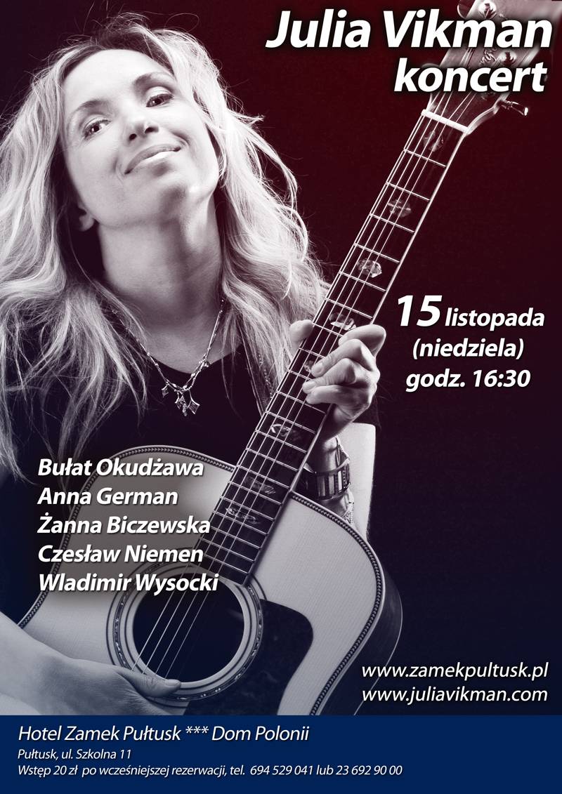 KONCERT JULII VIKMAN NA ZAMKU W PUŁTUSKU