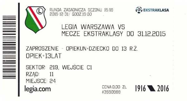 Konkurs – wygraj wejściówkę na mecz Legii Warszawa