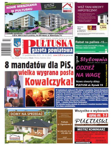 W 43 numerze Pułtuskiej Gazecie Powiatowej
