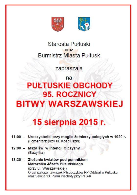 95 rocznica Bitwy Warszawskiej