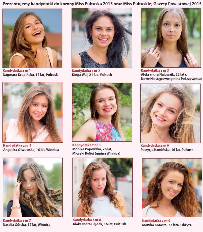 Wybieramy Miss Pułtuskiej Gazety Powiatowej 2015