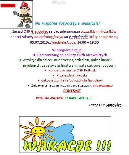 Zaproszenie na Grabolandię 2015