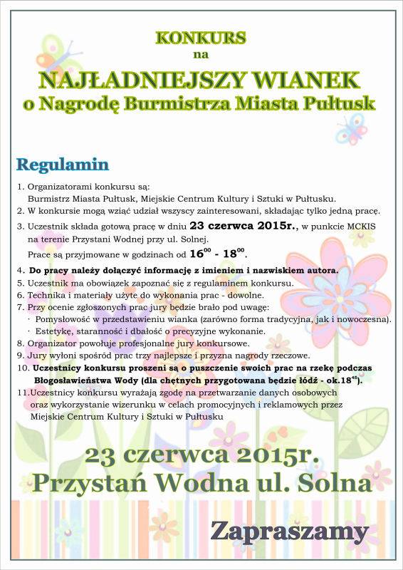 Zrób wianek, wygraj konkurs