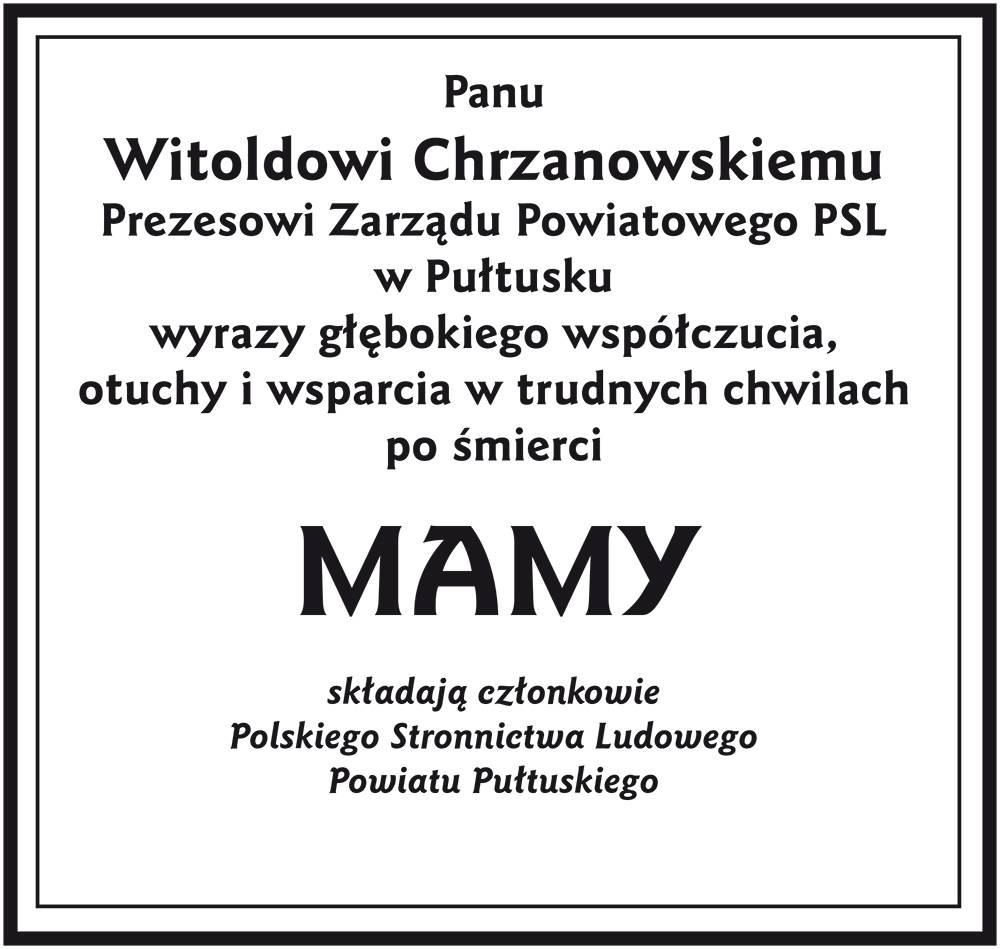 Kondolencje PSL
