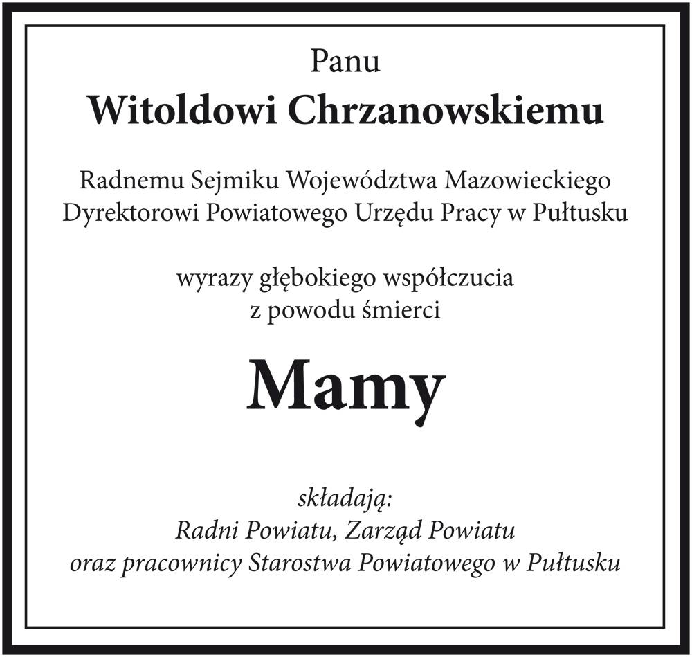 Kondolencje powiat