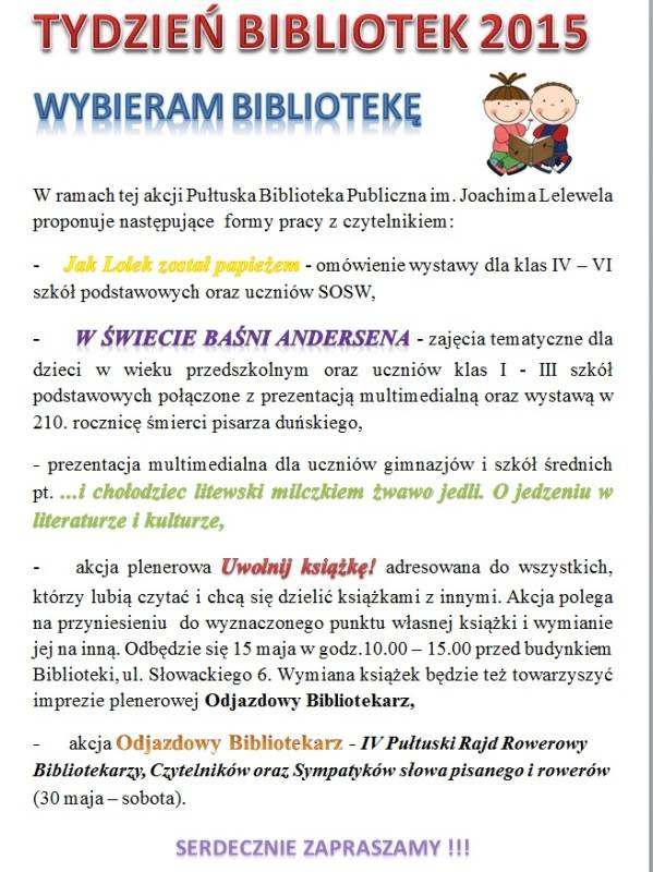 Tydzień bibliotek 2015