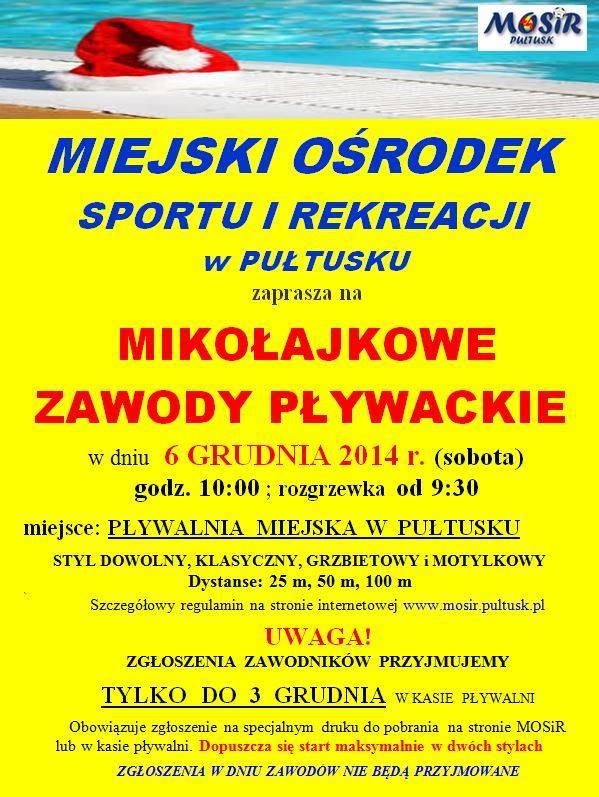 Mikołajkowe zawody pływackie