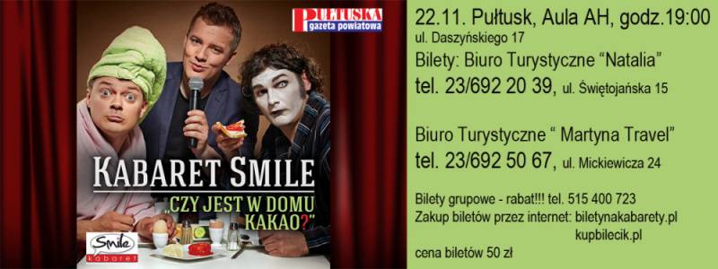 Rozdajemy wejściówki na kabaret SMILE