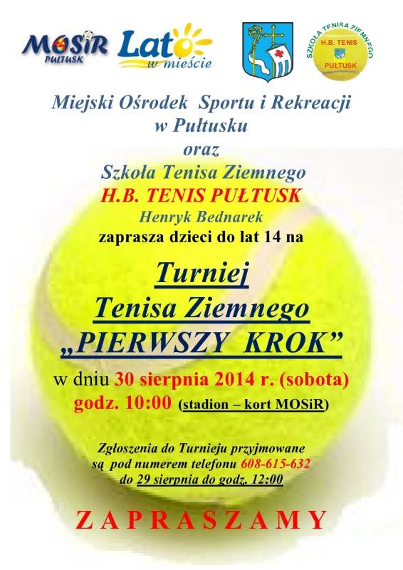 Turniej tenisa ziemnego już w najbliższą sobotę