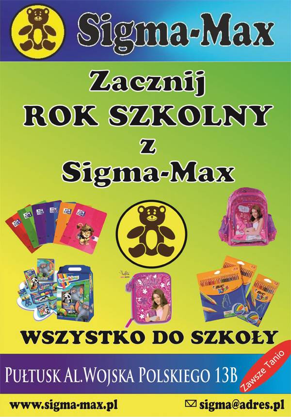 Zacznij rok szkolny z SIGMA-MAX