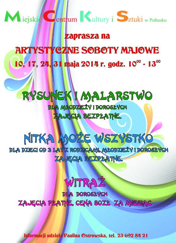 MCKiS zaprasza na majowe soboty