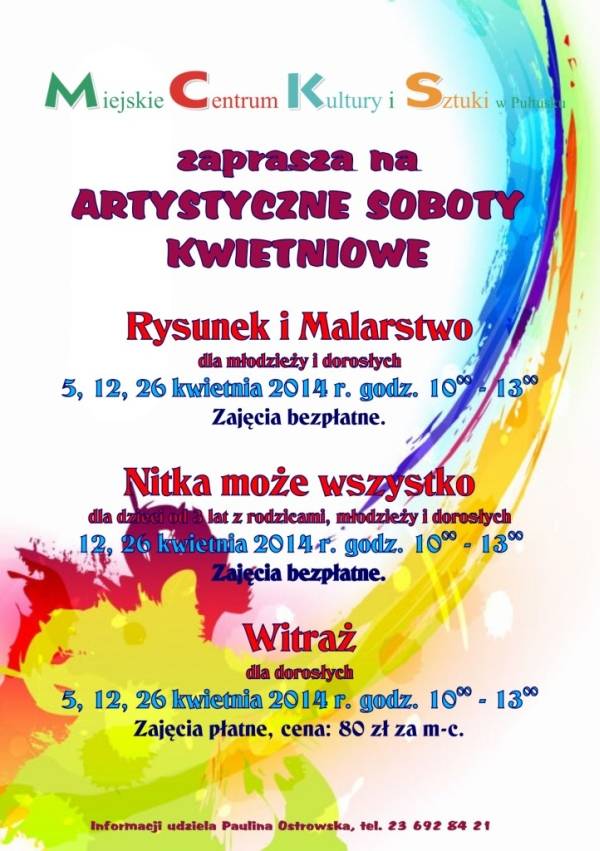 Kwietniowe soboty w MCKiS