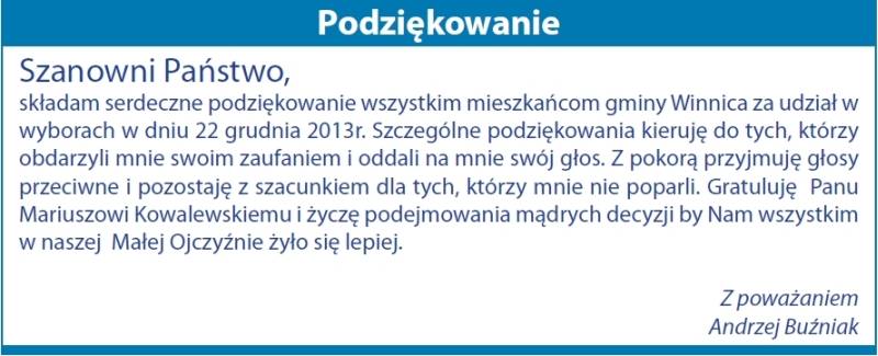 Podziękowania