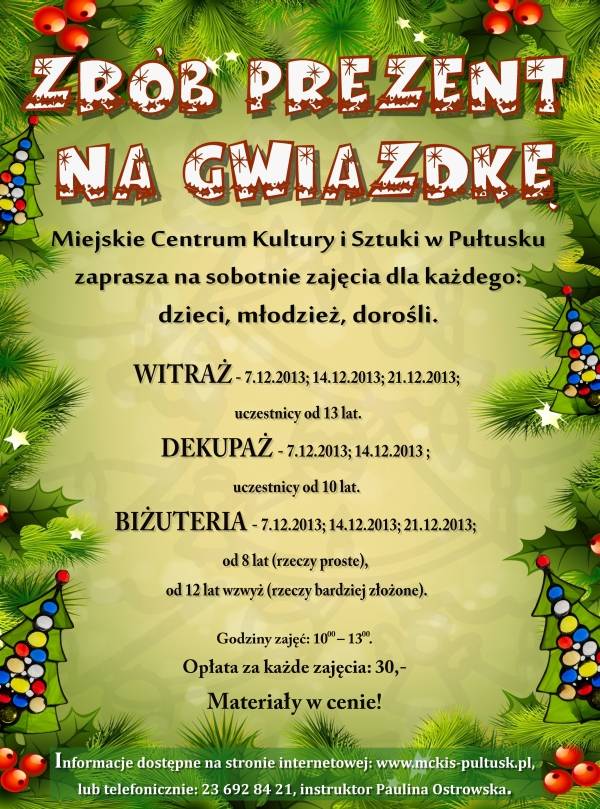 Sobotnie zajęcia w MCKiS