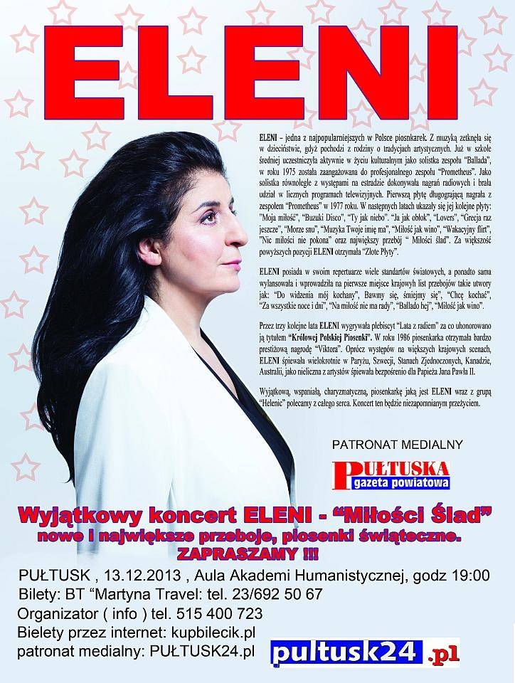 Eleni wystąpi w Pułtusku