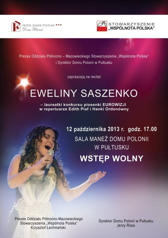 Laureatka Eurowizji wystąpi w Pułtusku