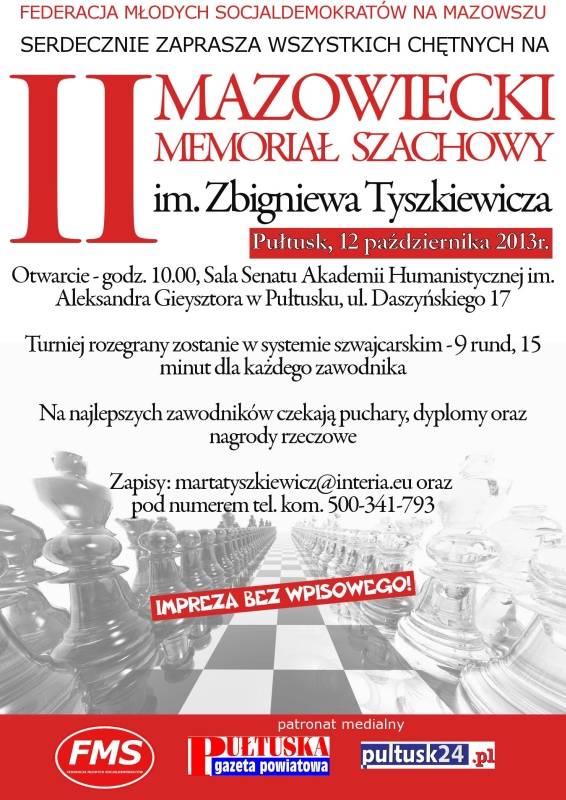 II Memoriał Szachowy im. Z. Tyszkiewicza