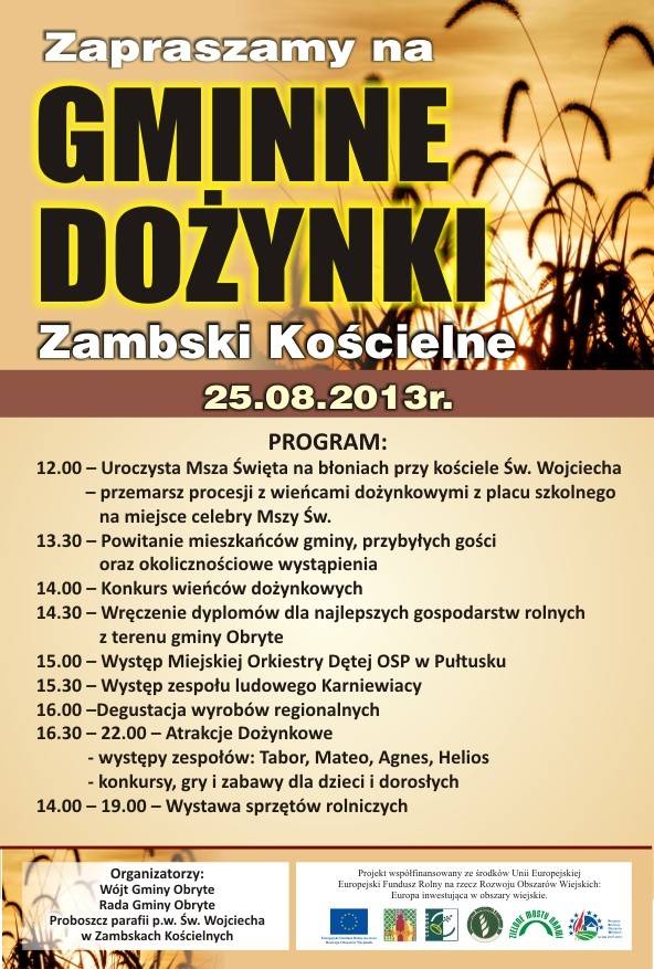 Zaproszenie na dożynki