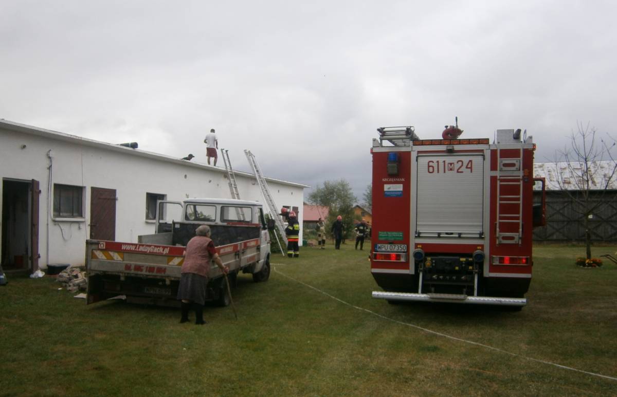 Pożar butli gazowej