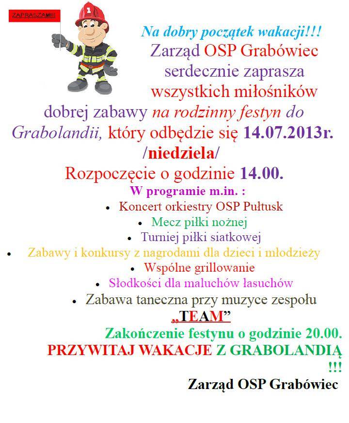 Zaproszenie na Grabolandię
