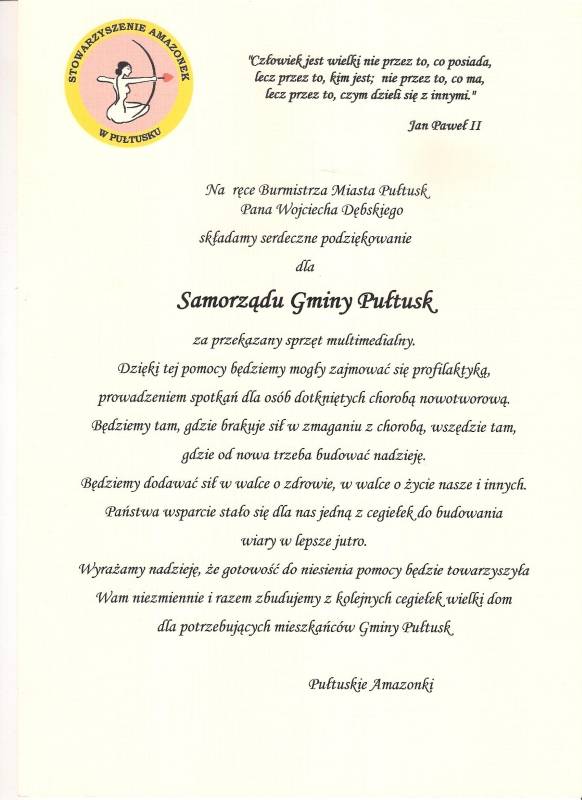 Podziękowania