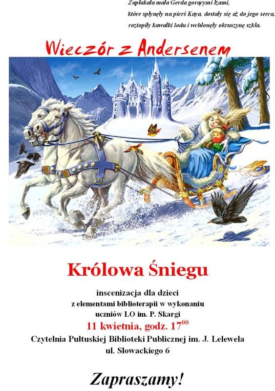 Wieczór z Andersenem w Lelewelu