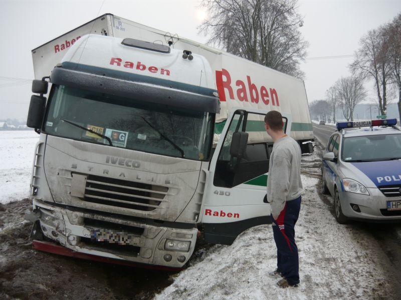 Tir w rowie