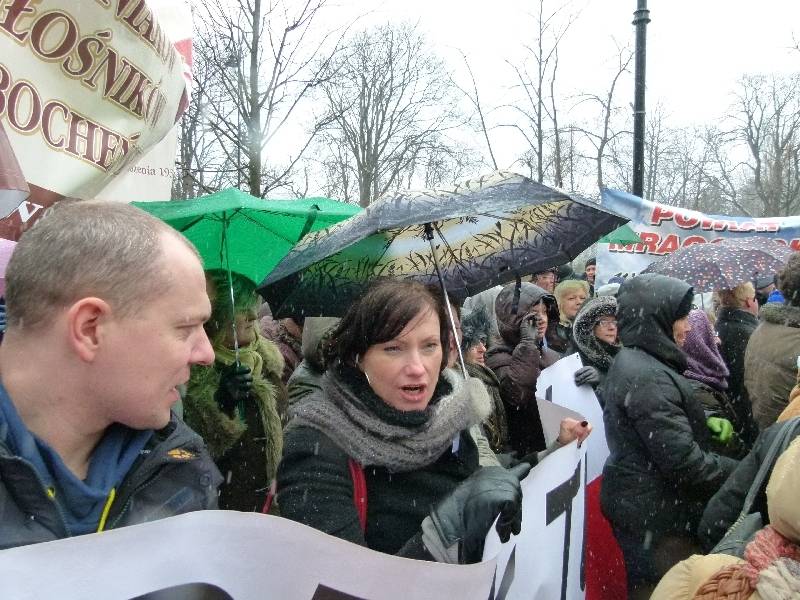 Manifestacja pod Ministerstwem Sprawiedliwości
