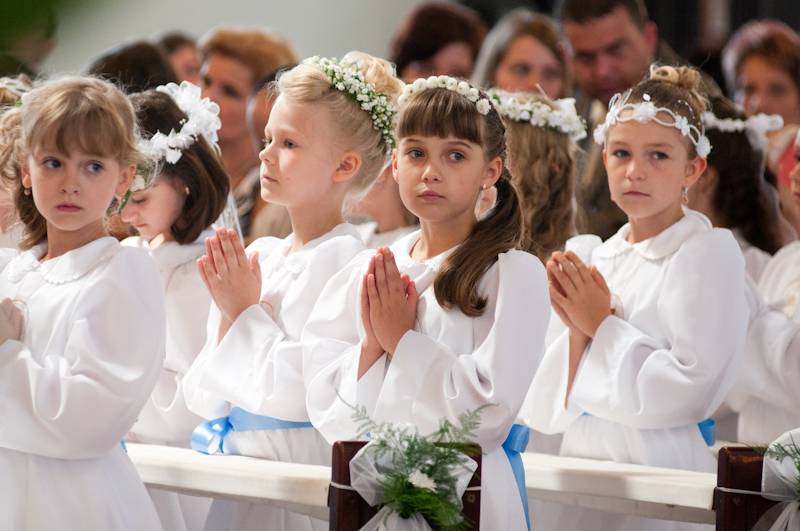 Pierwsza Komunia na Popławach