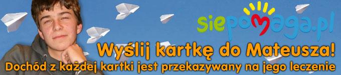  Akcja charytatywna - wyślij kartkę do Mateusza