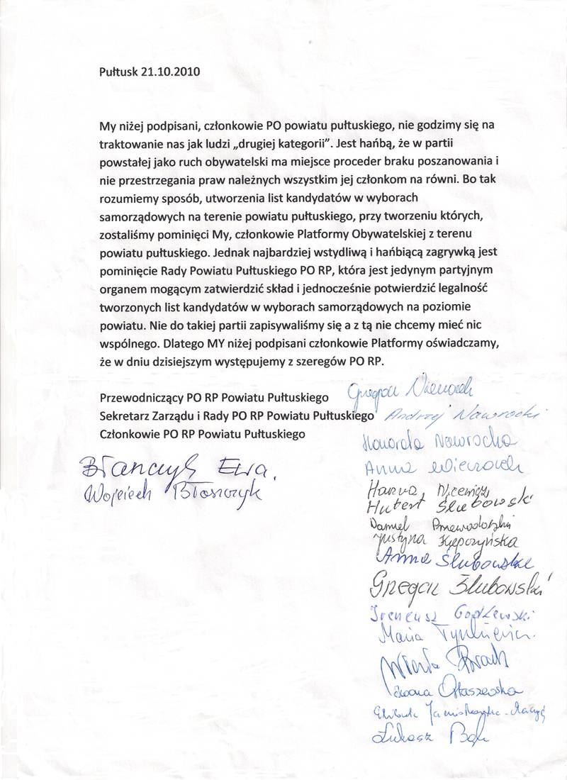 Znów się dzieje w PO