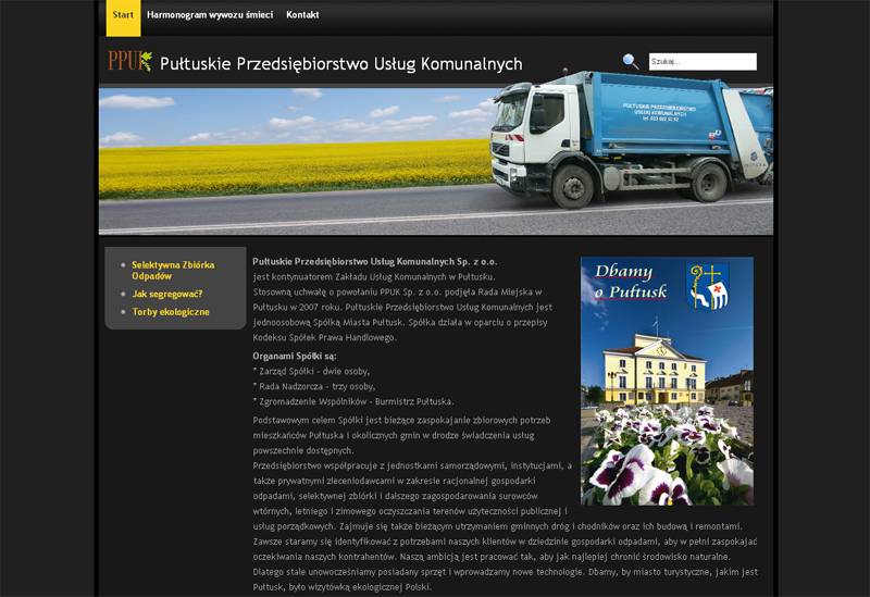 Harmonogram w sieci – PPUK ma stronę internetową