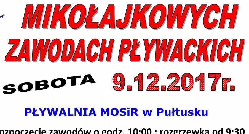 Zaproszenie na Mikołajkowe Zawody Pływackie