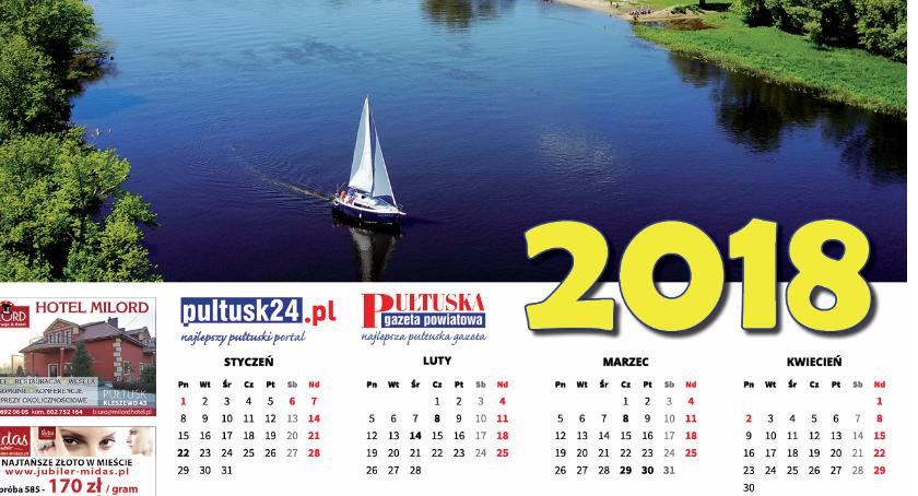 Kalendarz 2018 gratis w kolejnym numerze gazety