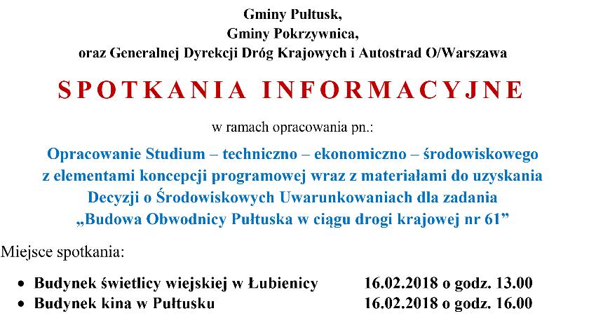 Dwa spotkania dla mieszkańców w sprawie obwodnicy