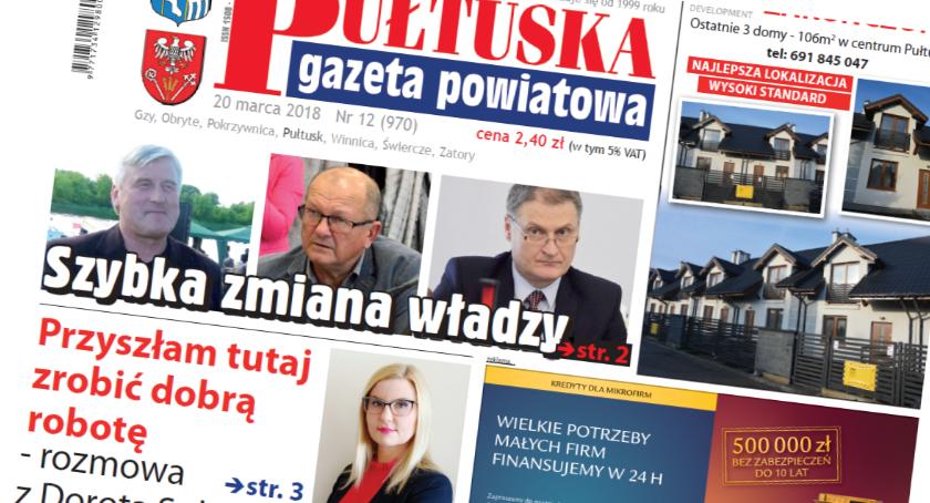 W jutrzejszym, 12 wydaniu Pułtuskiej Gazety Powiatowej
