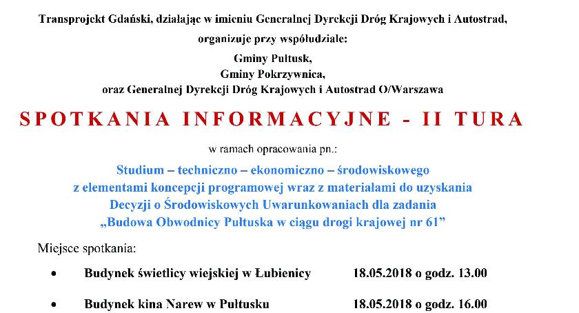 Spotkania w sprawie budowy obwodnicy