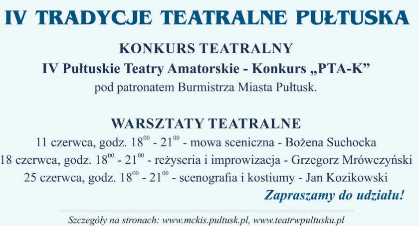 Warsztaty teatralne w MCKiS ZAPROSZENIE