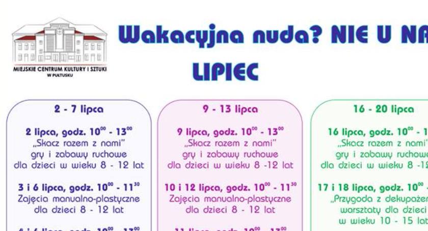 Wakacyjna nuda? - nie z MCKiS!