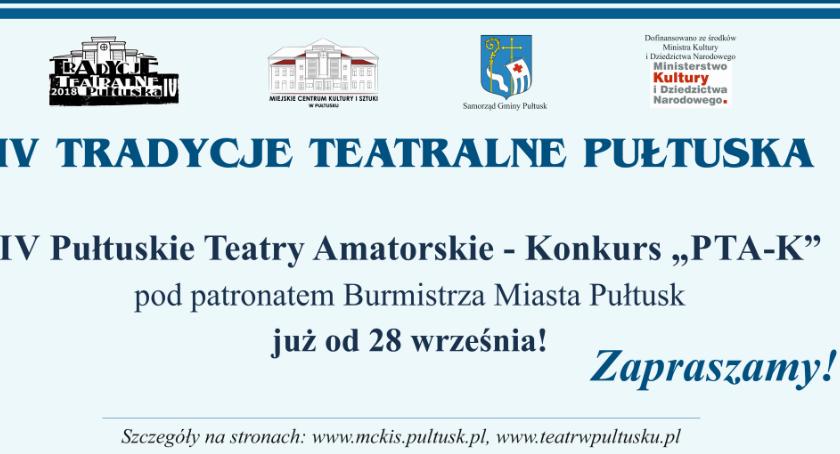 IV Pułtuskie Teatry Amatorskie - zaproszenie