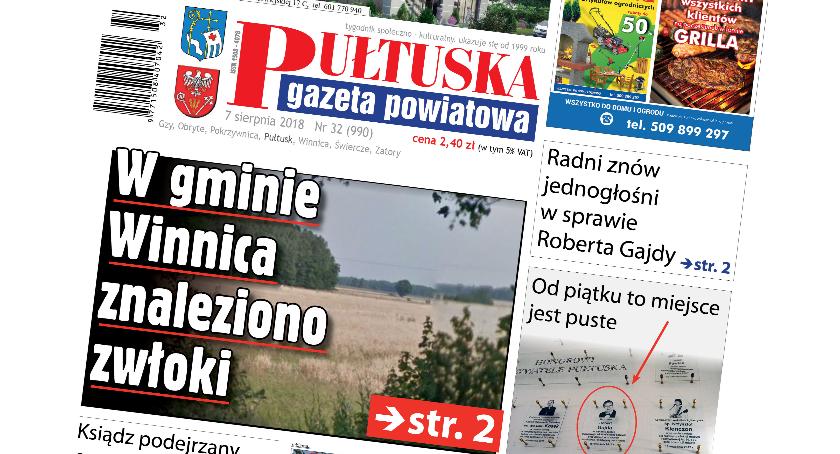 W 32 numerze Pułtuskiej Gazety Powiatowej