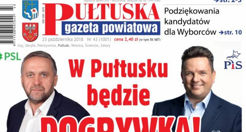 Wyniki wyborów w Pułtuskiej Gazecie Powiatowej