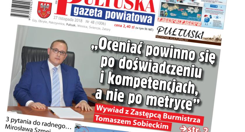 W jutrzejszym, 48 numerze Pułtuskiej Gazety Powiatowej