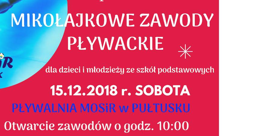 Mikołajkowe zawody pływackie - ZAPROSZENIE